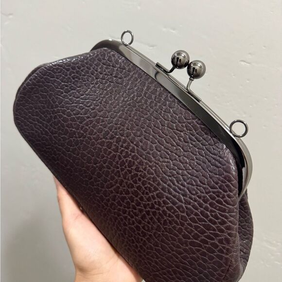 Genuine Bison Leather Handmade Vintage Style Clutch Bag, Wristlet, Crossbody - Picture 12 of 16